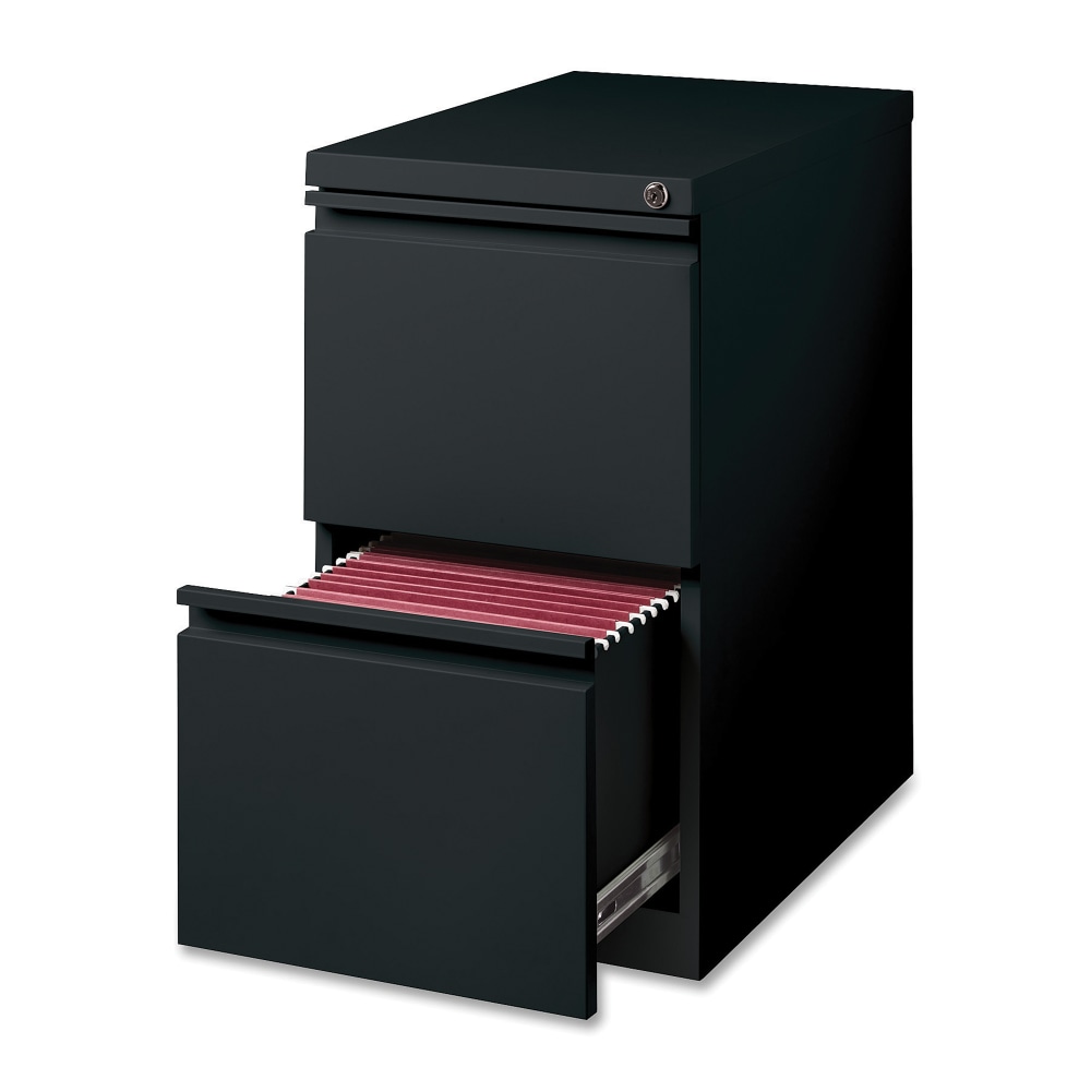 Lorell 22-7/8inD Vertical 2-Drawer Mobile Pedestal File Cabinet, Black MPN:49530