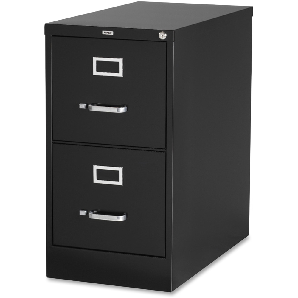 Lorell Fortress 26-1/2inD Vertical 2-Drawer Letter-Size File Cabinet, Black MPN:60194