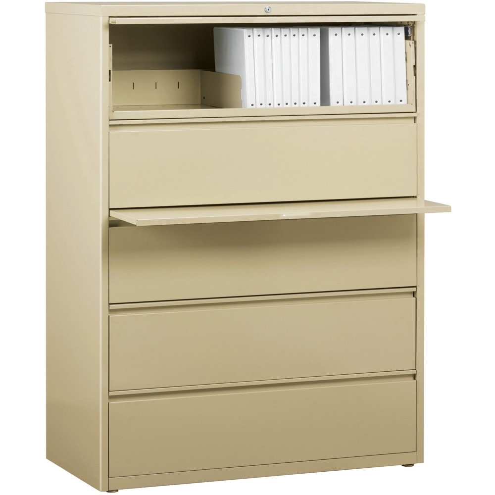 Lorell Fortress 42inW x 18-5/8inD Lateral 5-Drawer File Cabinet, Putty MPN:60432