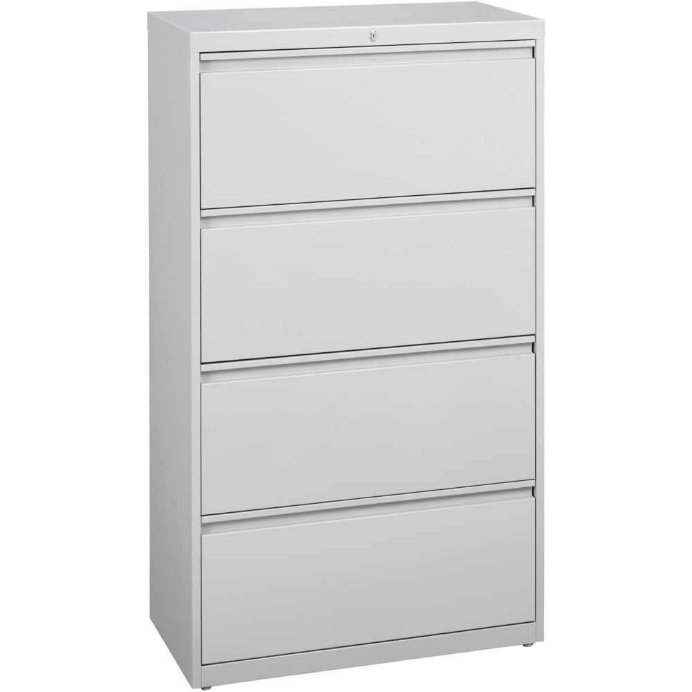 Lorell Fortress 36inW x 18-5/8inD Lateral 4-Drawer File Cabinet, Light Gray MPN:60445