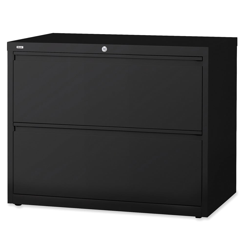 Lorell Fortress 36inW x 18-5/8inD Lateral 2-Drawer File Cabinet, Black MPN:60555