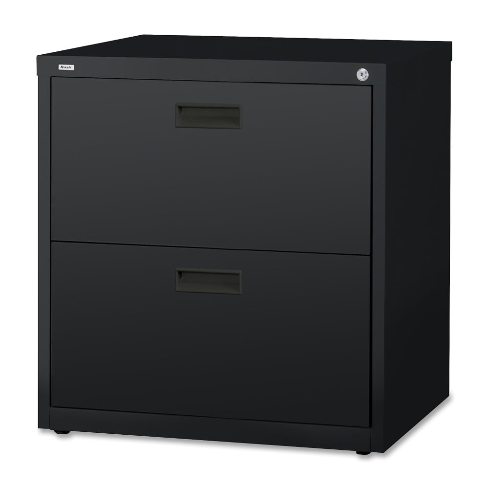 Lorell 30inW x 18-5/8inD Lateral 2-Drawer File Cabinet, Black MPN:60557