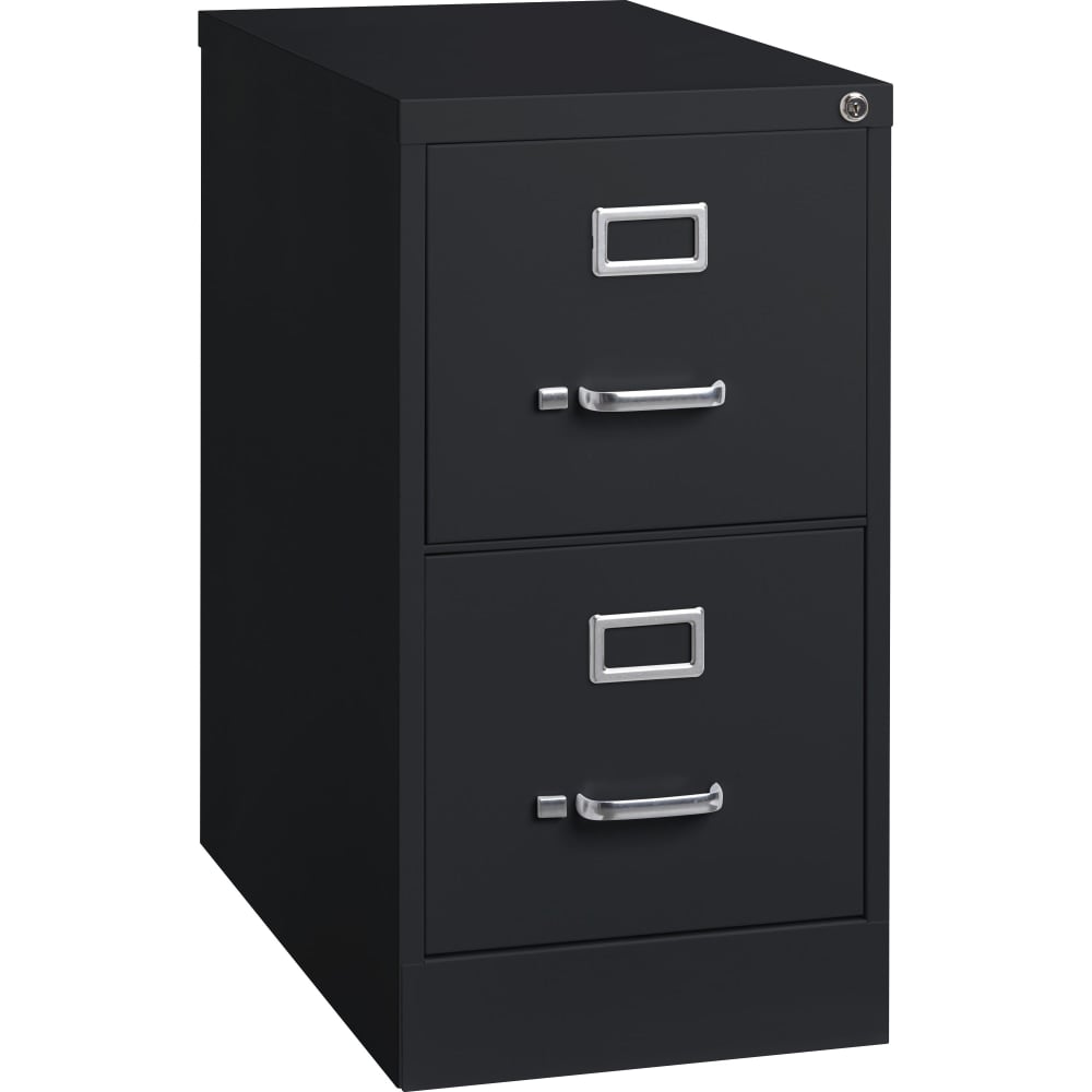 Lorell Fortress 25inD Vertical 2-Drawer File Cabinet, Black MPN:60653