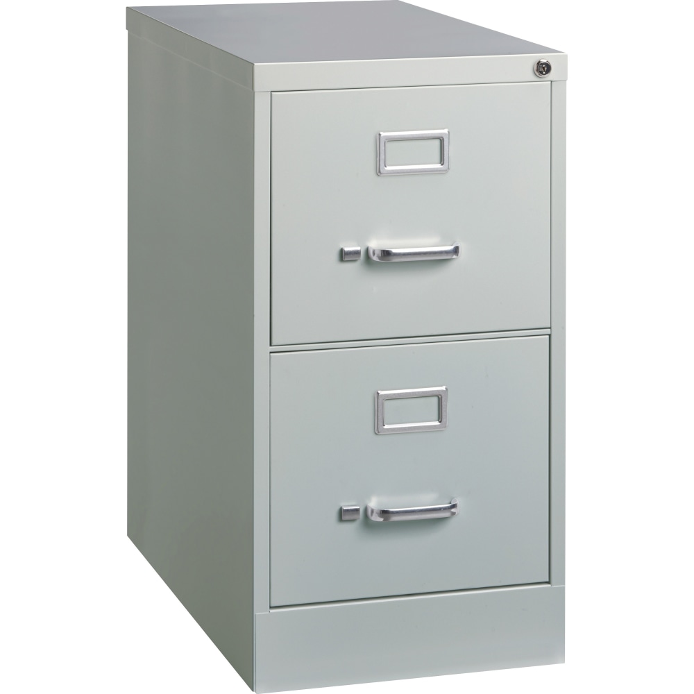 Lorell Fortress 25inD Vertical 2-Drawer Letter-Size File Cabinet, Light Gray MPN:60654