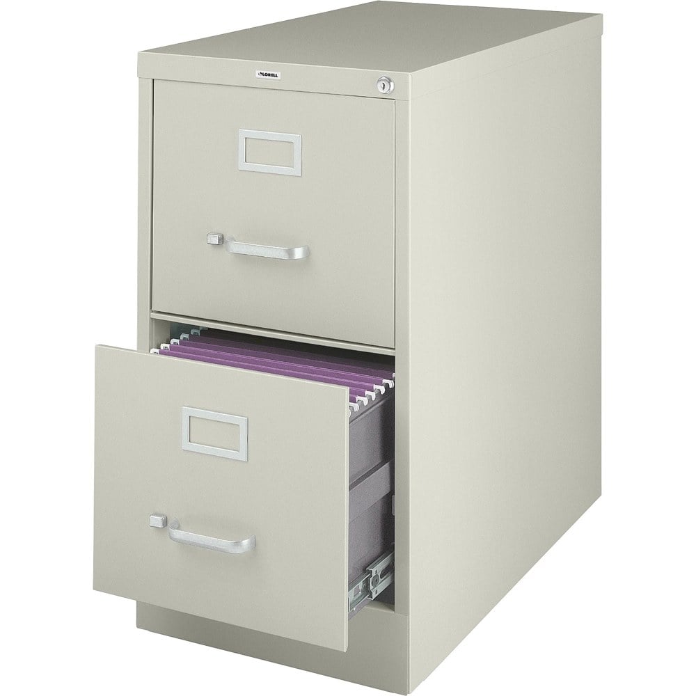 Lorell Fortress 25inD Vertical 2-Drawer Letter-Size File Cabinet, Putty MPN:60655