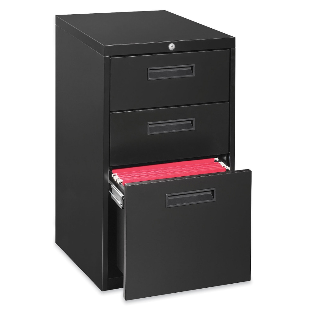 Lorell 22inD Vertical 3-Drawer Mobile Pedestal File Cabinet, Black MPN:67737