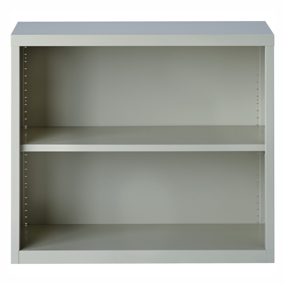 Lorell Fortress Series Steel Modular Shelving Bookcase, 2-Shelf, 30inH x 34-1/2inW x 13inD, Light Gray MPN:41280