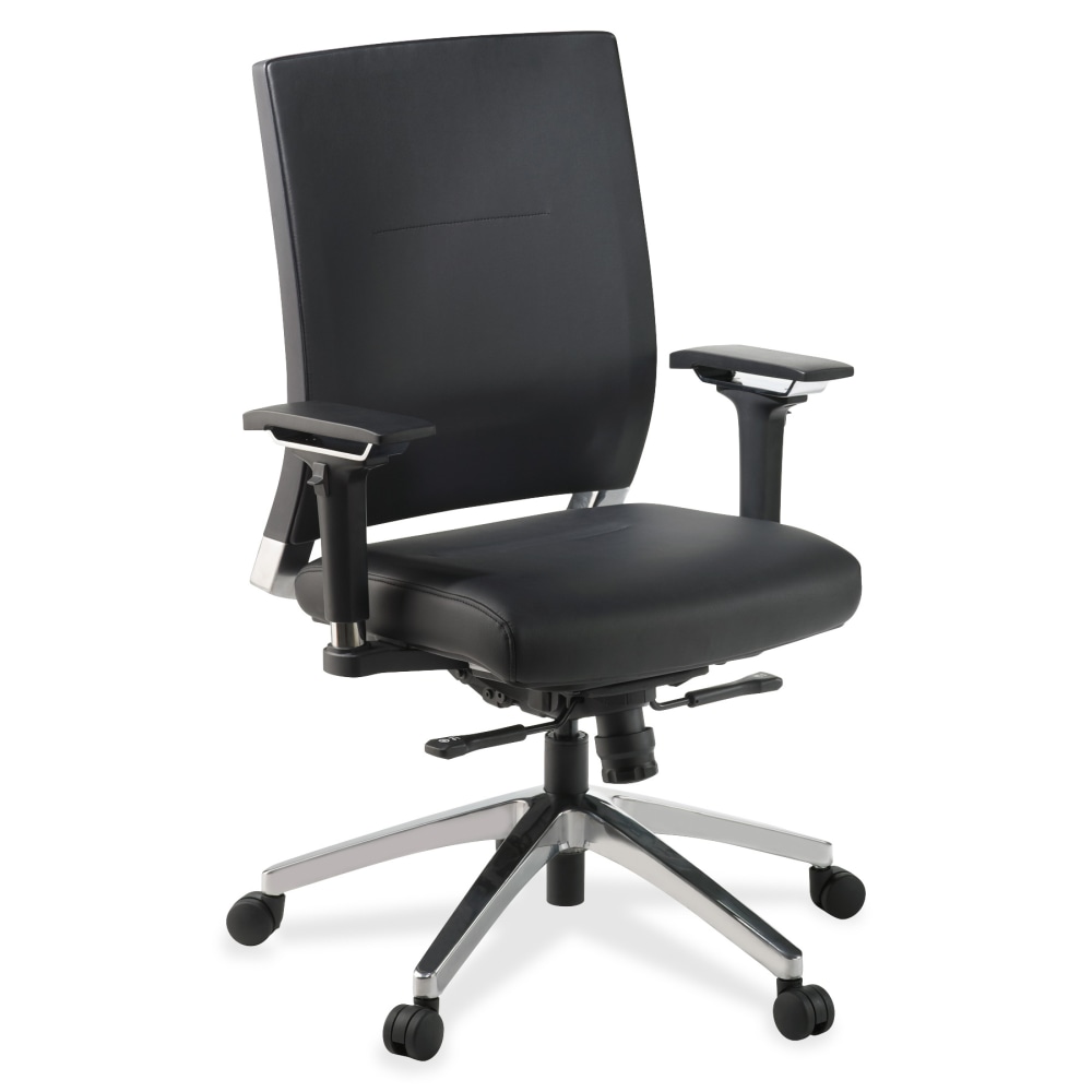 Lorell Executive Ergonomic Bonded Leather Swivel Chair, Black MPN:90040