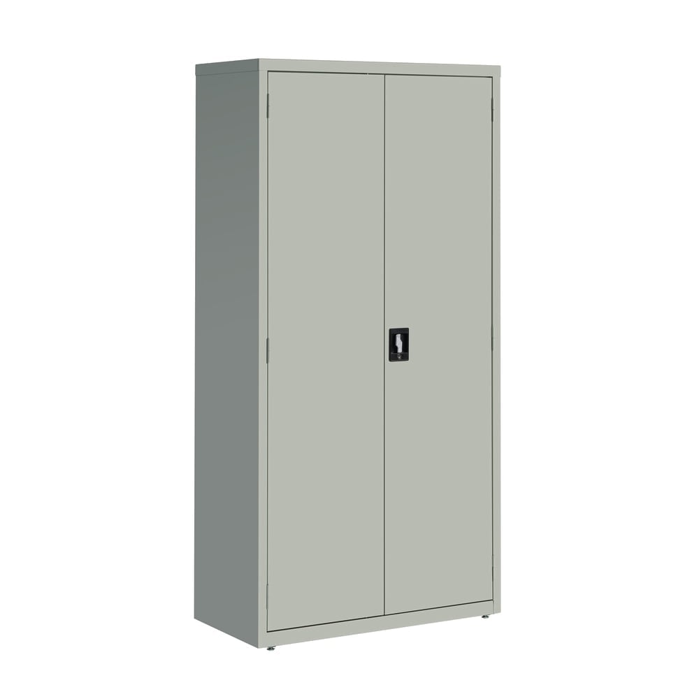 Lorell Fortress Series 18inD Steel Storage Cabinet, Fully Assembled, 5-Shelf, Light Gray MPN:41306