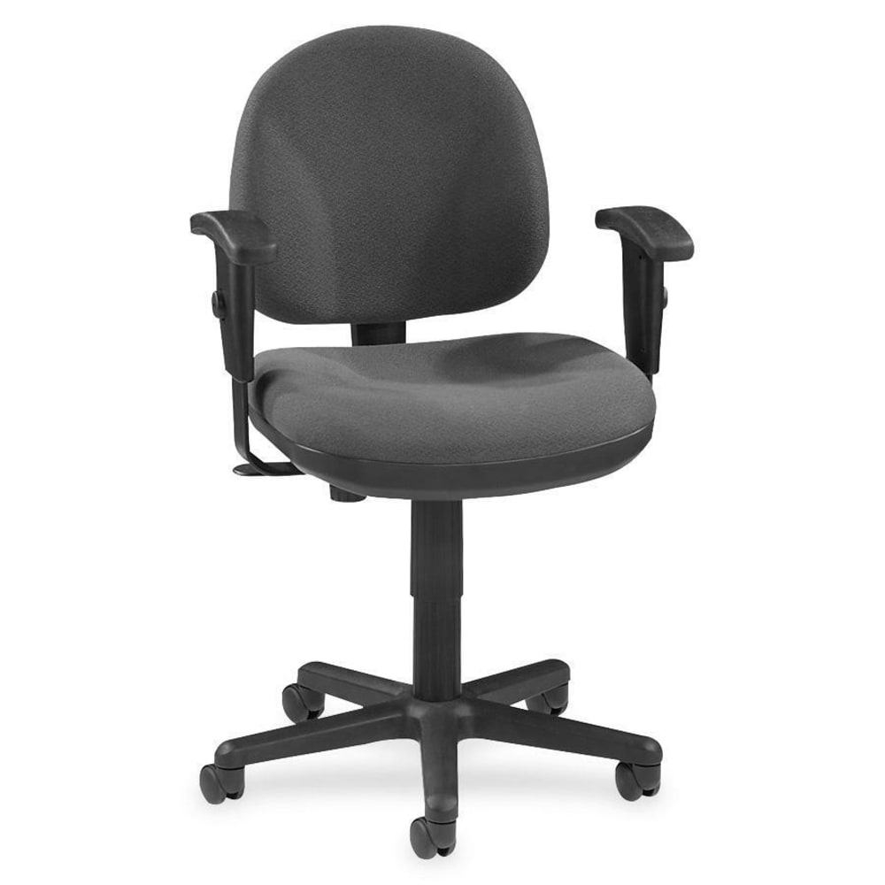 Lorell Millenia Pneumatic Task Chair, Removeable Arms, Gray MPN:80005