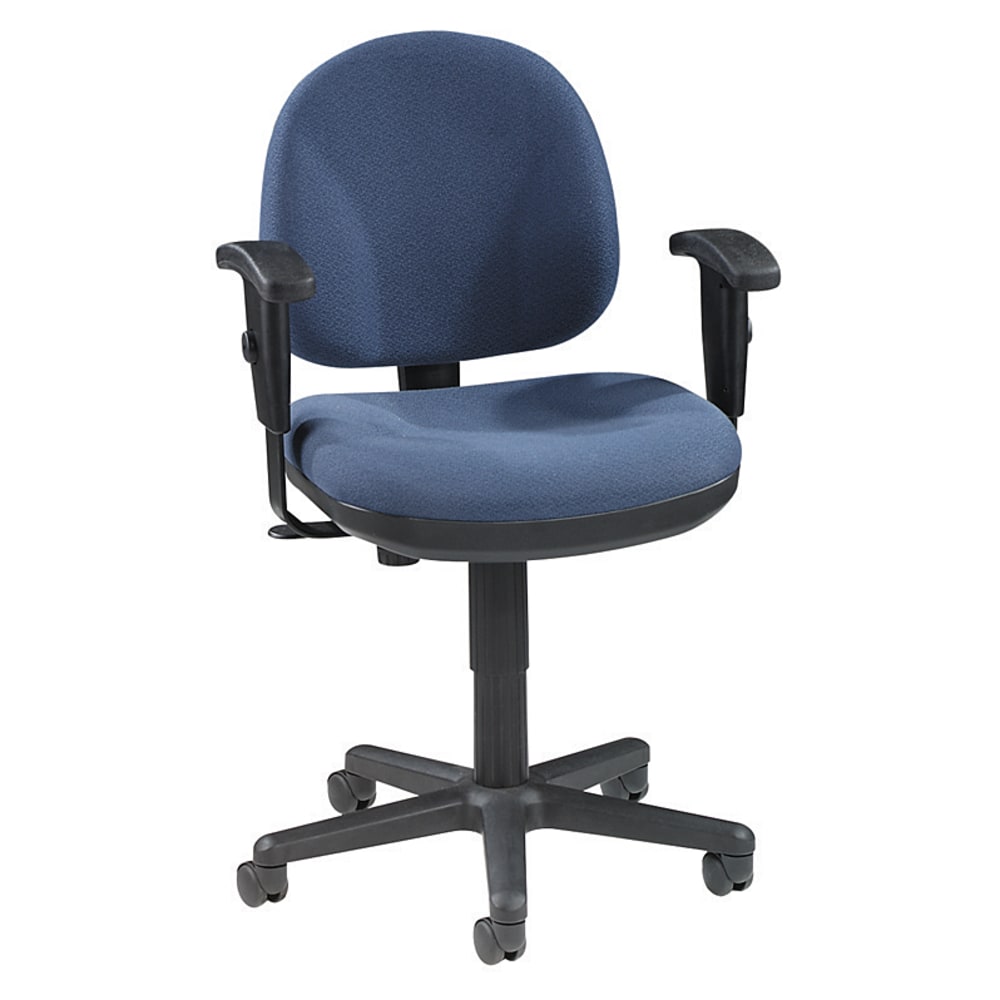 Lorell Millenia Pneumatic Task Chair, Removeable Arms, Blue MPN:80006