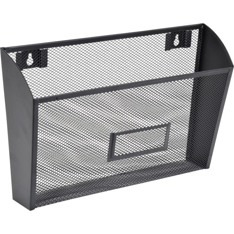 Lorell Mesh Single Wall Pocket, Letter Size, Black (Min Order Qty 5) MPN:84144