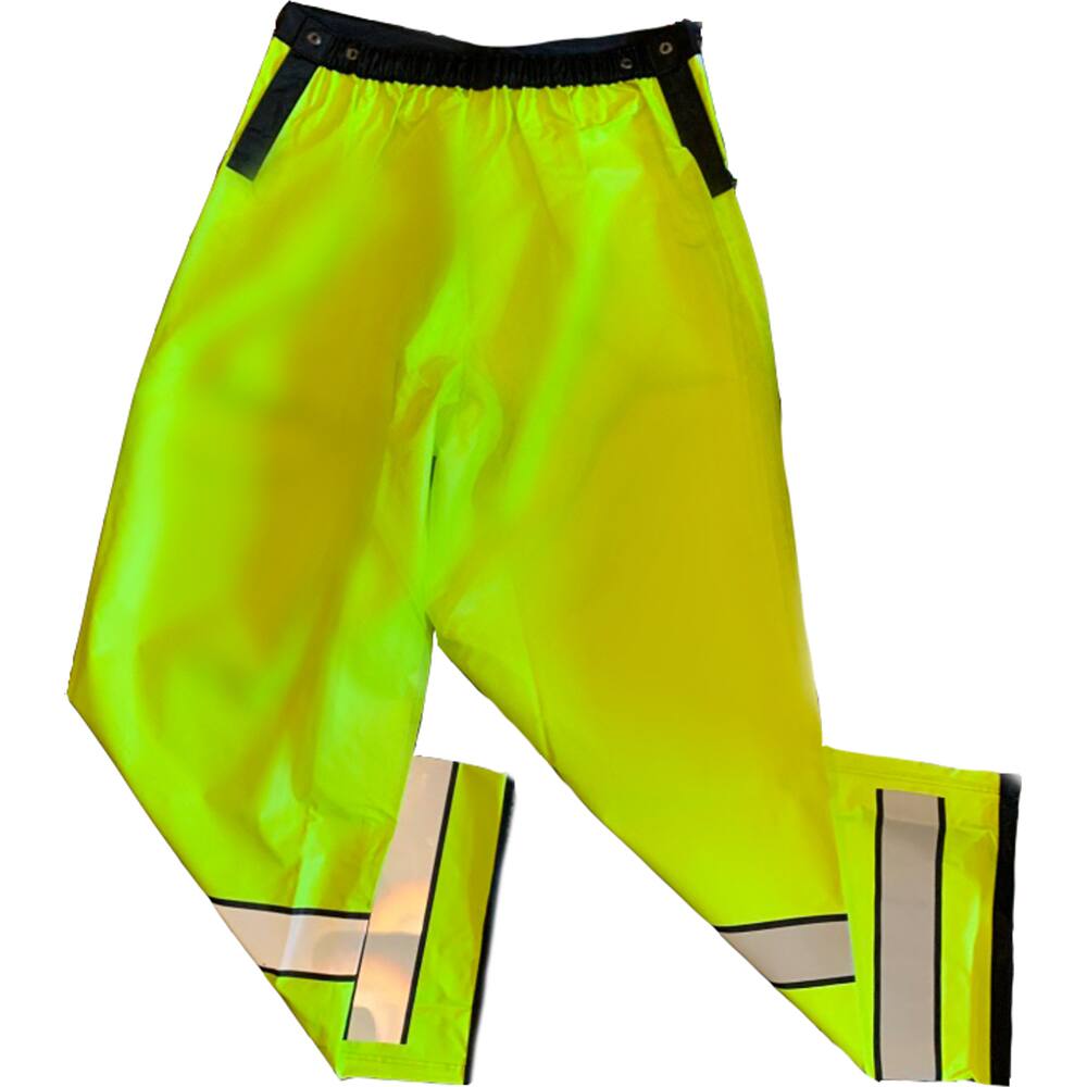 Rain Pants: Size 4XL, Black & Fluorescent Yellow, Polyurethane & Nylon MPN:910EWTBY4X