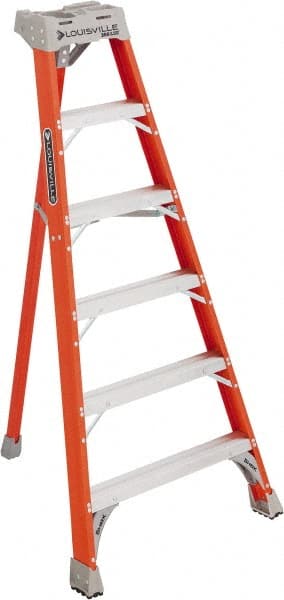 5-Step Fiberglass Step Ladder: Type IA, 6' High MPN:FT1506