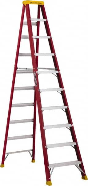 9-Step Fiberglass Step Ladder: Type IA, 10' High MPN:L-3016-10