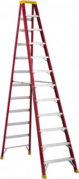 11-Step Fiberglass Step Ladder: Type IA, 12' High MPN:L-3016-12