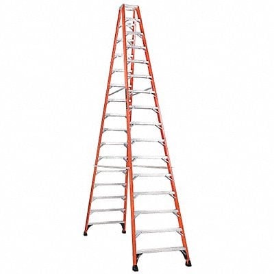 Twin Stepladder Fbrgls IAA 16ft FM1400HD MPN:FM1416HD