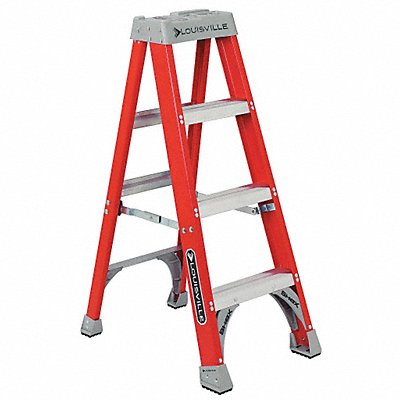 Stepladder Fiberglass 4 ft H 300 lb Cap MPN:FS1504