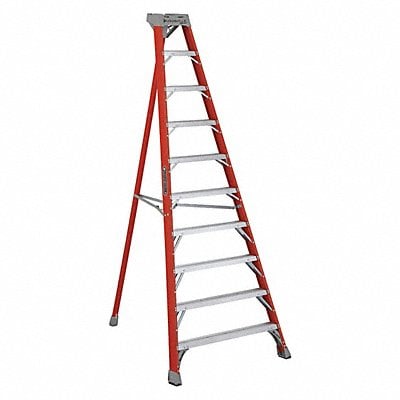 Tripod Stepladder 10 ft H Fiberglass MPN:FT1510