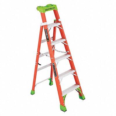 Stepladder Fiberglass 6 ft H 300 lb. MPN:FXS1506