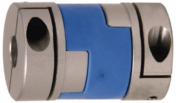 Flexible Oldham Coupling: Aluminum Hub with Polyacetal Insert, 3/16