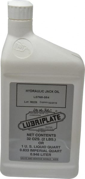 Hydraulic Machine Oil: SAE 10, ISO 32, 1 qt, Bottle MPN:L0768-054