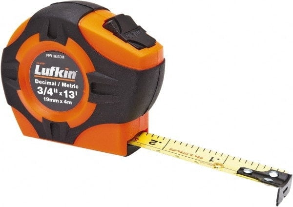 Tape Measure: 12' Long, 19 mm Width, Yellow Blade MPN:PHV1034DMN