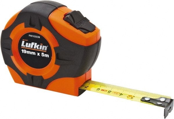 Tape Measure: 16' Long, 19 mm Width, Yellow Blade MPN:PHV1035CMN