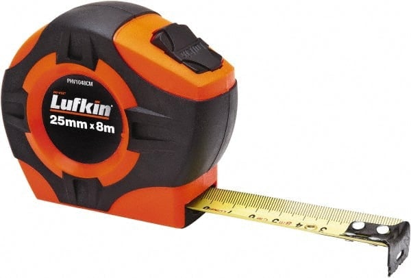 Tape Measure: 26' Long, 25 mm Width, Yellow Blade MPN:PHV1048CMN