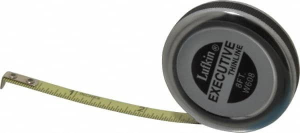 Tape Measure: 8' Long, 1/4