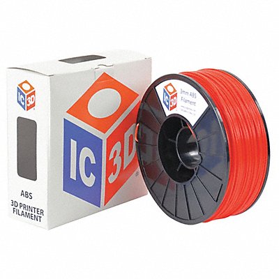 ABS Filament Red 3mm 1kg Reel MPN:RM-AB0112