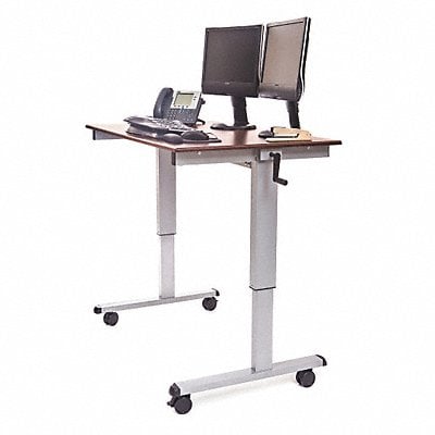 Adjustable Table Silver 47-1/4 in W MPN:STANDUP-CF48-DW