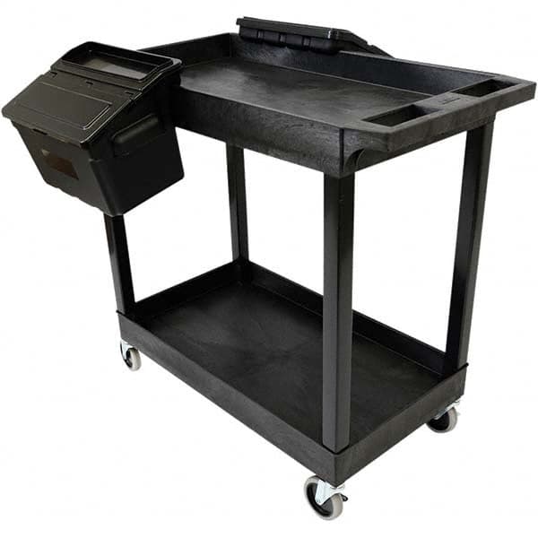 Utility Cart: Polyethylene, Black MPN:EC11-B-OUTRIG