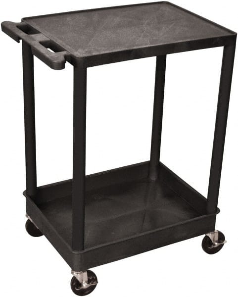 Shelf Utility Cart: Plastic, Black MPN:STC21-B