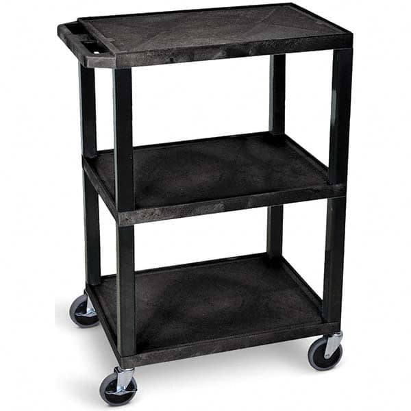 Utility Cart: Polyethylene, Black MPN:WT34S