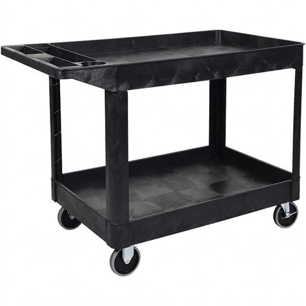 Utility Cart: Polyethylene, Black MPN:XLC11-B