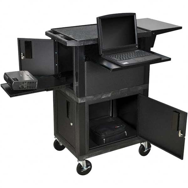 Pull-Out Tray Shelf Storage Cabinet Mobile Work Center: 24