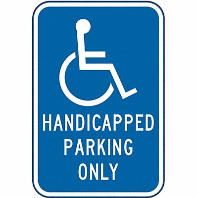 Handicapped Parking Only Sign 18 x 12 MPN:HC-018-12HA