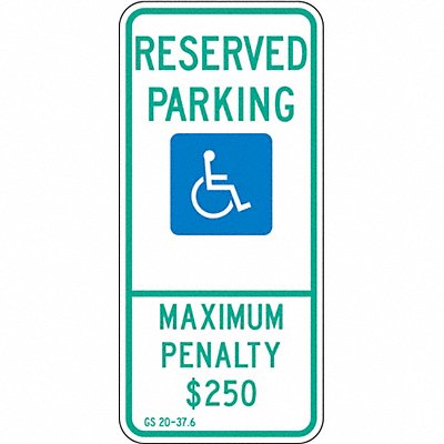 ADA Handicapped Parking Sign 26 x 12 MPN:HC-NC01-12HA