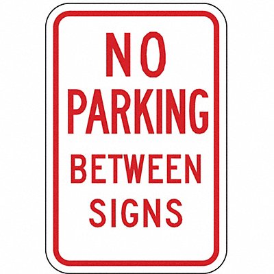 No Parking Between Parking Sign 18 x12 MPN:LR7-14-12HA