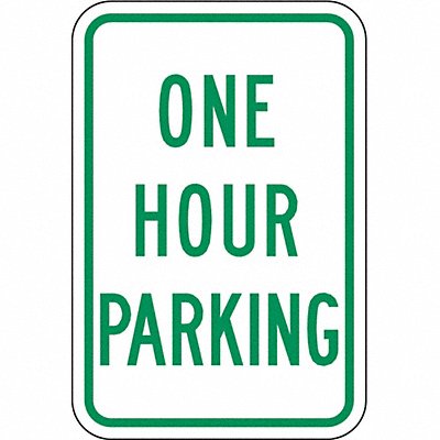 One Hour Parking Parking Sign 18 x 12 MPN:LR7-42-12HA