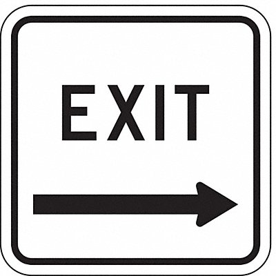 Exit Sign For Parking Lots 18 x 18 MPN:LR7-69R-18HA