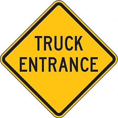 Truck Entrance Traffic Sign 24 x 24 MPN:LW2-X12T-24HA