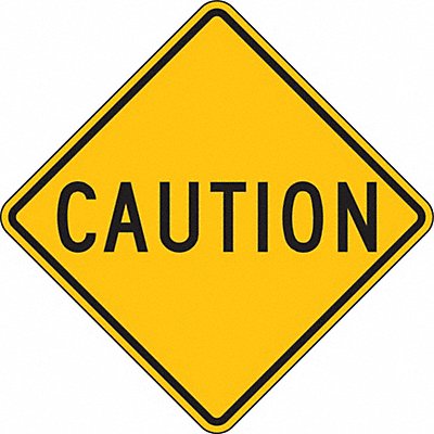 Caution Traffic Sign 24 x 24 MPN:LW9-11B-24HA