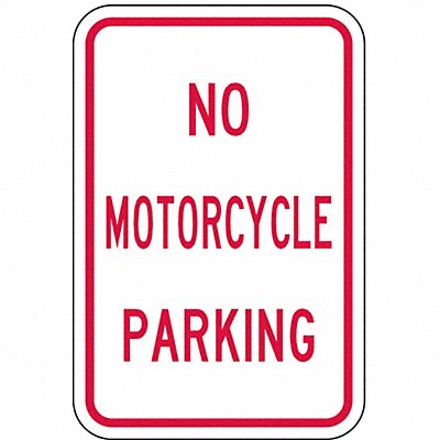 No Motorcycle Parking Sign 18 x 12 MPN:NP-008-12HA