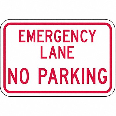 Emergency Lane No Parking Sign 18 x 24 MPN:NP-057-24HA