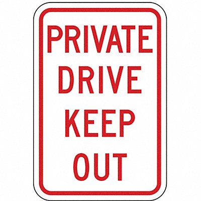 Private Drive Traffic Sign 18 x 12 MPN:PPR-011-12HA
