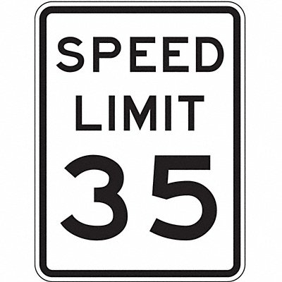 Speed Limit 35 Traffic Sign 24 x 18 MPN:R2-1-35-18HA