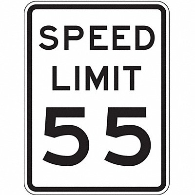 Speed Limit 55 Traffic Sign 24 x 18 MPN:R2-1-55-18HA