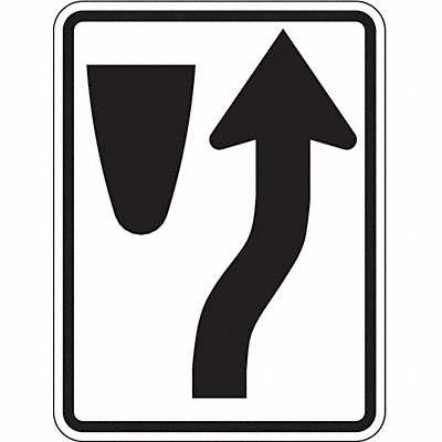 Keep Right Traffic Sign 24 x 18 MPN:R4-7-18HA